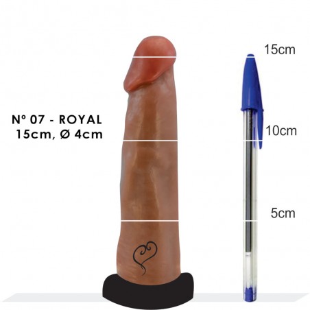 Pênis N 07 Básico Royal Dildo 15cm X 4cm inNamorata Super Macio Prótese Peniana