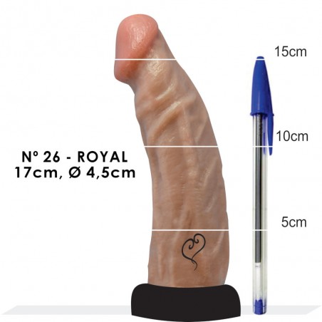 Pênis N 26 Básico Prótese Peniana Curva Especial Dildo 17cm X 4,7 cm inNamorata