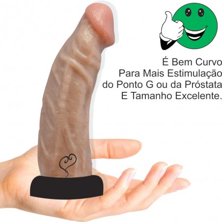 Pênis N 26 Básico Prótese Peniana Curva Especial Dildo 17cm X 4,7 cm inNamorata