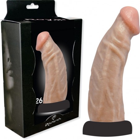 Pênis N 26 Básico Prótese Peniana Curva Especial Dildo 17cm X 4,7 cm inNamorata