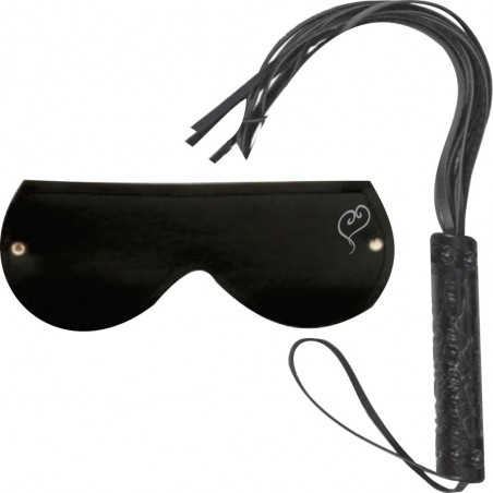 Chicote e Máscara Innamorata Love Items Sex Shop Bdsm Sexnight Couro Eco