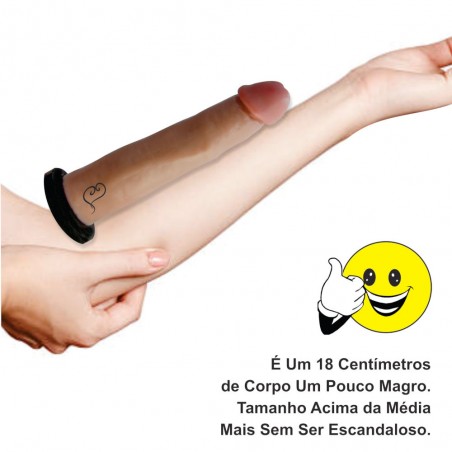 Pênis N 30 Básico Comprido Prótese Peniana Dildo 18cm X 3,5 cm Super Macia inNamorata Love Itens