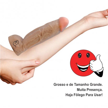 Pênis N 036 Básico Super Com Bag Prótese Peniana Dildo 19cm X 6,5 cm inNamorata Love Itens