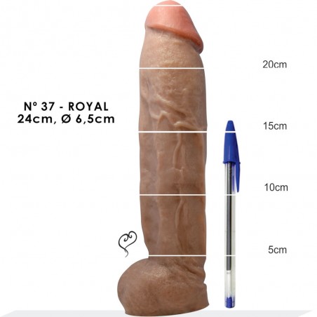 Pênis N 037 Básico Com Bag Prótese Peniana Super Dildo 24cm X 6,5 cm inNamorata Love Itens