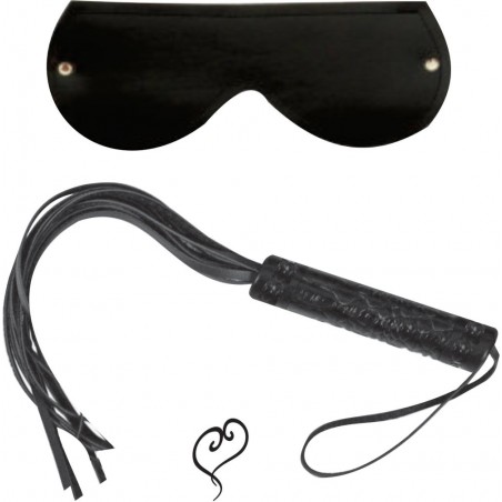 Chicote e Máscara Innamorata Love Items Sex Shop Bdsm Sexnight Couro Eco