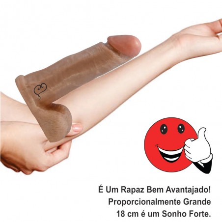 Pênis Bag N 41 Prótese Peniana com Bag Dildo 18cm X 4,5 cm Especial