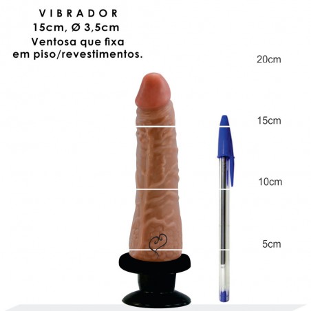 Pênis N 46 Versátil Dildo 15cm X 4cm Vibrador Ventosa Para Grudar Piso Revestimento