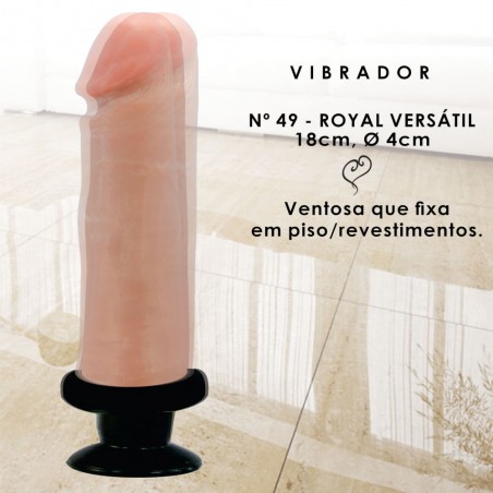 Pênis N 49 Versátil Vibrador Dildo 18cm X 4 cm Ventosa Para Grudar Piso Revestimento