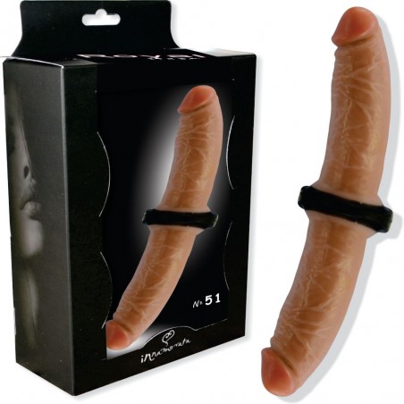Pênis Dual N 52 Dildo 16cm X 4,5 cm Cada Lado Tête-a-Tête Duas Prótese Peniana Fixa