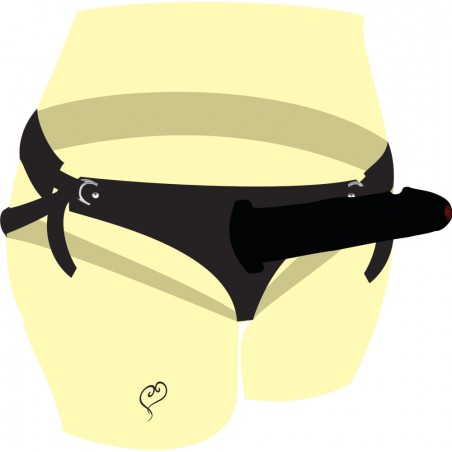 Strap On Pênis Com Cinta 18cm Color Black Ousado