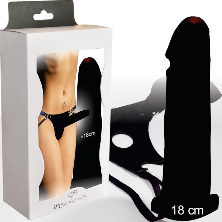 Strap On Pênis Com Cinta 18cm Color Black Ousado