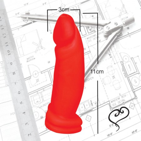 Dedo Delo Chico Capa Dedeira Vermelho Formato Pênis Atrevido Prazer