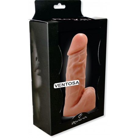 Fabuloso Pênis Com Ventosa N 53 Básico Prótese Peniana Bag Dildo Super Macia inNamorata