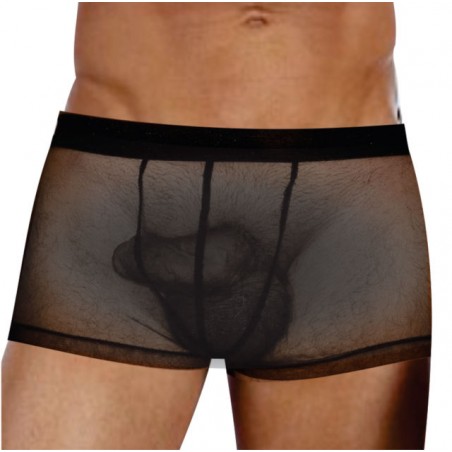 Cueca Sexy Boxer Tule Transparente Ousada