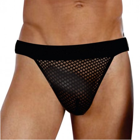 Cueca Sexy Arrastão Jockstrep Redinha Frontal e Bunda Livre