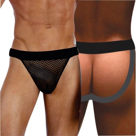 Cueca Sexy Arrastão Jockstrep Redinha Frontal e Bunda Livre