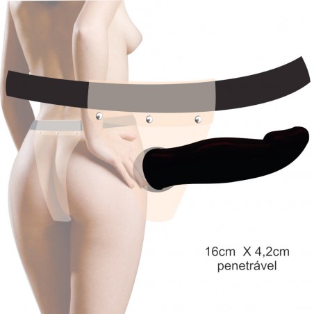 Strap On Avatar Black Cinta Translúcida Regulável Ousadamente Sexy