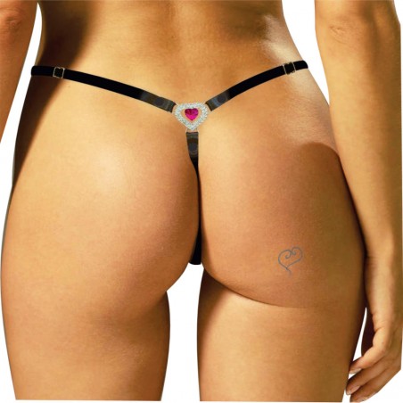 Calcinha Joia Prateada Cravejada de Strass e Pedra Vermelho Paixão Very Sexy Ousada Luxo inNamorata
