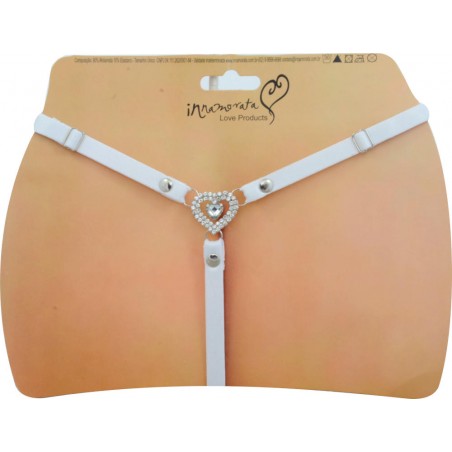 Calcinha Joia Prateada Cravejada com Strass e Pedras Cristais Very Sexy Ousada Luxo inNamorata