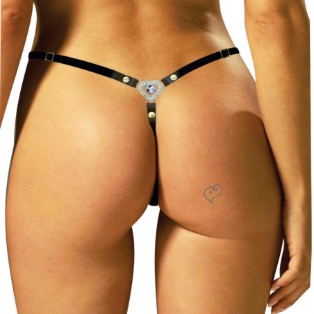 Calcinha Joia Dourada Cravejada de Strass e Pedras Cristais Incolor Very Sexy Ousada Luxo inNamorata