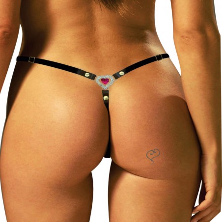 Calcinha Joia Dourada Cravejada de Strass e Pedras Pink Very Sexy Ousada Luxo inNamorata