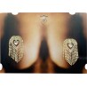 Tapa Seios Mamilos Nipple Joia Dourada Cravejada de Strass e Pedra Cristal Incolor Very Sexy Luxo inNamorata