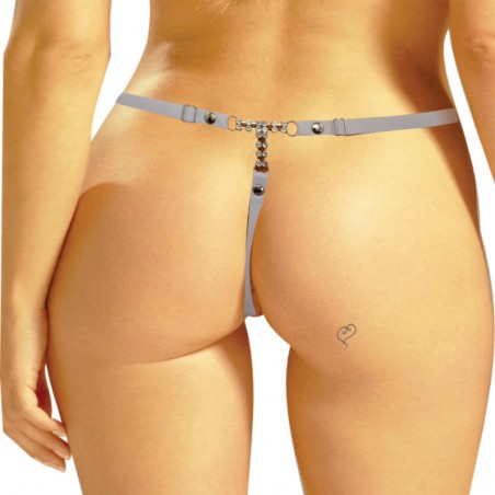 Calcinha Voal Joia Prateada Cravejada de Strass Very Sexy Ousada Luxo inNamorata