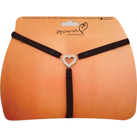 Calcinha Joia Coração Open Dourada Coração Open Cravejada de Strass e Pedras vermelhas Very Sexy Ousada Luxo inNamorata