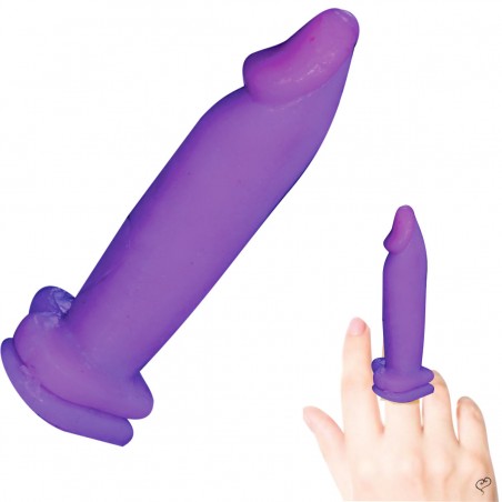 Dedo Dela Chica Lilás Fashion Capa Dedeira Formato Pênis Atrevido Prazer