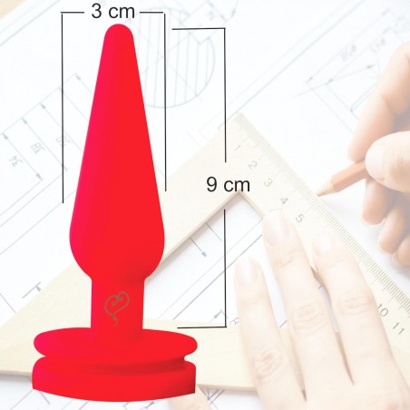 Plug Anal Cônico Color Red Luxo Plugzinho Delicia Prazeroso Delicado Soft