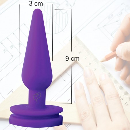 Plug Anal Cônico Color Lilás Fashion Plugzinho Delicia Prazeroso Delicado Soft