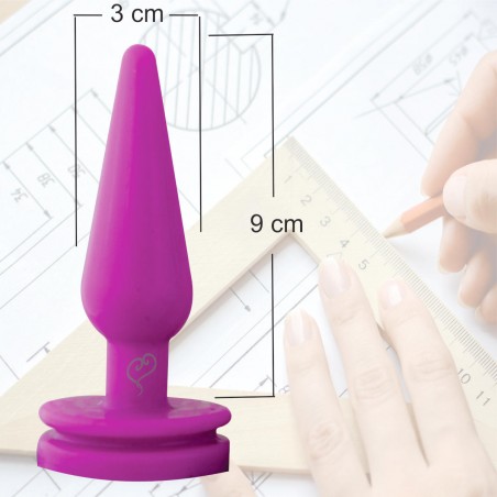 Plug Anal Cônico Color Pink Fun Plugzinho Delicia Prazeroso Delicado Soft