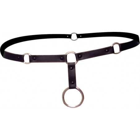 Calcinha Cinta Harness Couro Eco Cintura Sexy Arnês