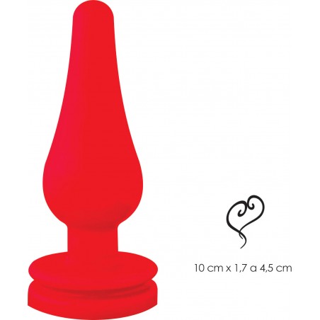 Plug Anal Delicia Cintura Definida Prazeroso Soft Red Luxo Colors