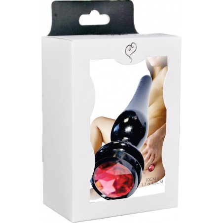 Plug Anal Joia Delicia Black Com Pedra Red Luxo Sexy Cintura Definida Soft Prazeroso