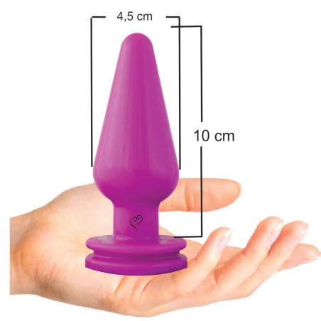 Plug Anal Cônico Delicia Prazeroso Soft Pink Fun Colors Plug Padrão