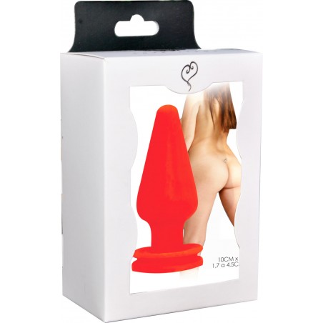Plug Anal Cônico Delicia Red Luxo Colors Prazeroso Soft Plug Padrão