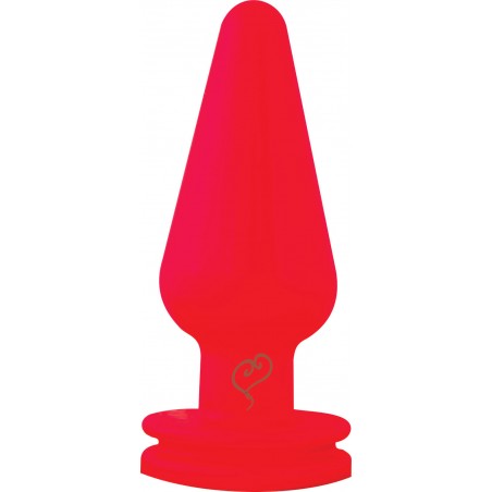 Plug Anal Cônico Delicia Red Luxo Colors Prazeroso Soft Plug Padrão