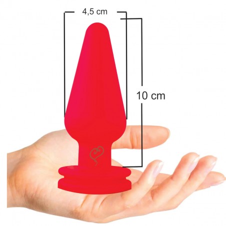 Plug Anal Cônico Delicia Red Luxo Colors Prazeroso Soft Plug Padrão