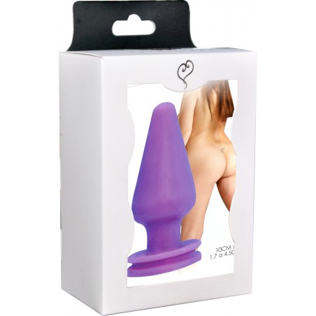 Plug Anal Cônico Delicia Prazeroso Colors Lilás Fashion Sexy Soft Plug Padrão