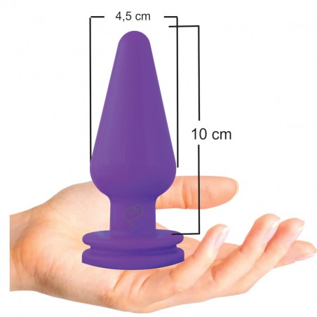 Plug Anal Cônico Delicia Prazeroso Colors Lilás Fashion Sexy Soft Plug Padrão