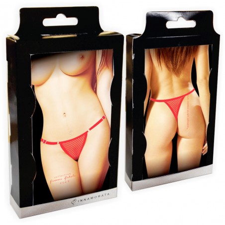 Calcinha Arrastão Vermelha Super Sexy Fio Dental Femme Fatale Collection