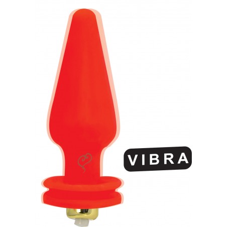 Plug Anal Vibrador Red Luxo Colors Delicia Macio Prazeroso Soft
