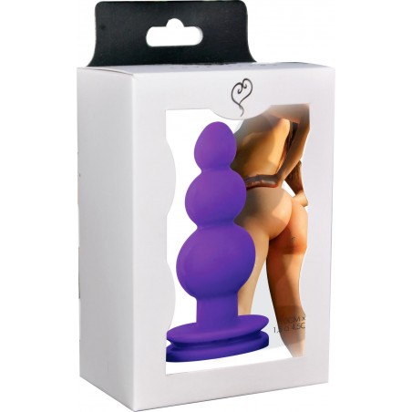 Plug Anal Bool Esferas Escalonada Colors Lilás Fashion Estimuladora Prazerosa
