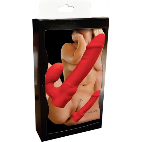 StrapOn StrapLess Dildo Red Luxo Colors Girl Ativa Para Mulher Prótese Peniana Segura Pela Vagina