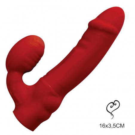 StrapOn StrapLess Dildo Red Luxo Colors Girl Ativa Para Mulher Prótese Peniana Segura Pela Vagina
