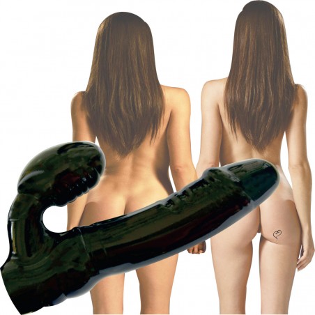 StrapOn StrapLess Dildo Mulher Segura Pela Vagina Girl Ativa Black Sexy