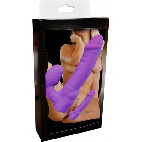 StrapOn StrapLess Girls Ativa Dildo Pênis Segura Pela Vagina Mulher Ativa Lilás Fashion Colors