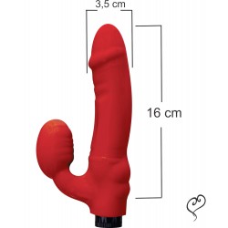 Vibrador StrapOn StrapLess Dildo Para Mulher Prótese Peniana Segura Pela Vagina Red Luxo Colors
