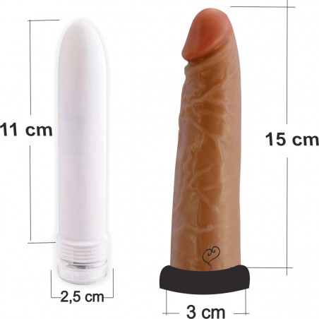 Vibrador Soft-or-Hard inNamorata Love Itens Capa Macia Realística Ótima Para Acoplar o Personal Vibro